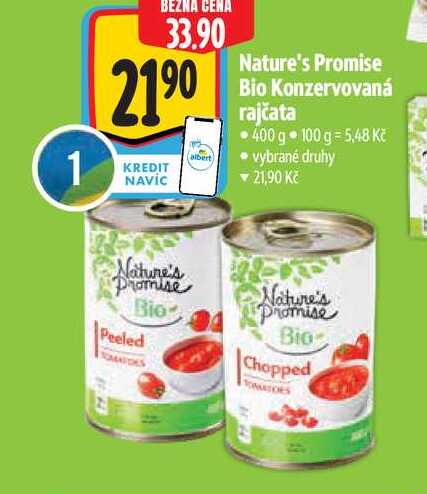  Nature's Promise Bio konzervovaná rajčata 400 g