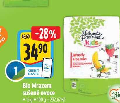   Bio Mrazem sušené ovoce   15 g  
