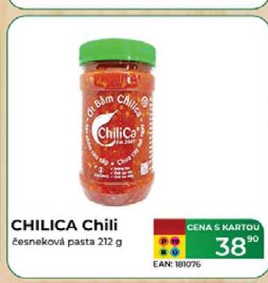 CHILICA Chili česneková pasta 212 g  