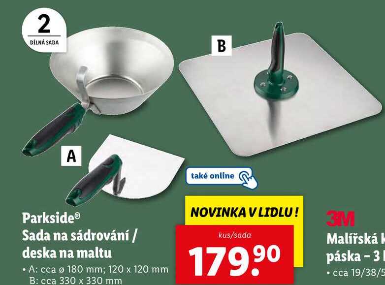 Parkside Sada na sádrování/deska na maltu 