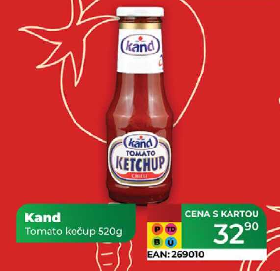 Kand Tomato kečup 520g 