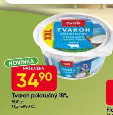 Tatra Tvaroh polotučný 18% 500 g