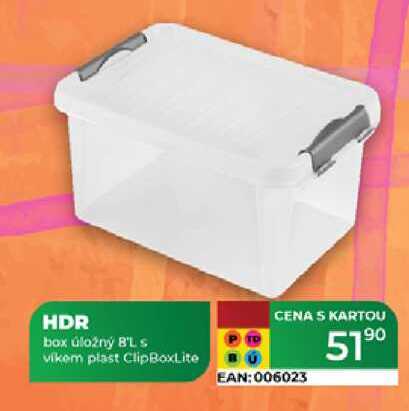 HDR box úložný B'Ls vikem plast ClipBoxLite 