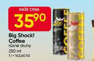 Big Shock! Coffee různé druhy 250 ml 