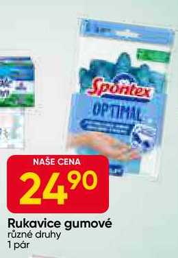 Spontex Rukavice gumové různé druhy 1 pár 