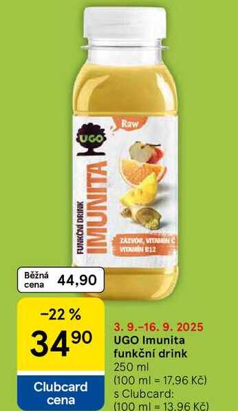 UGO Imunita funkční drink, 250 ml  