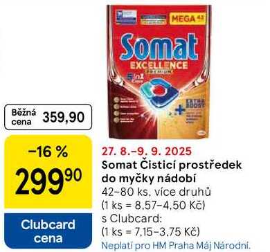 Somat Čisticí prostředek do myčky nádobí, 42-80 ks 