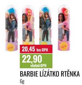 BARBIE LÍZÁTKO RTĚNKA 6g 