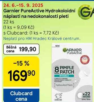 Garnier PureActive Hydrokoloidní náplasti na nedokonalosti pleti, 22 ks 