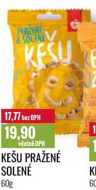 KEŠU PRAŽENÉ SOLENÉ 60g 