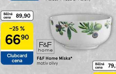 F&F Home Miska, motiv olivy  