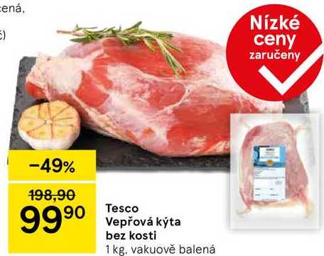 Tesco Vepřová kýta bez kosti, 1 kg 