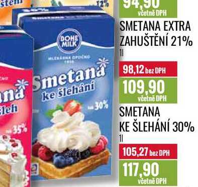 SMETANA KE ŠLEHÁNÍ 30% 1l