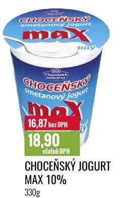 CHOCEŇSKÝ JOGURT MAX 10% 330g 