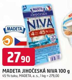 MADETA JIHOČESKÁ NIVA 100 g 45% tuku