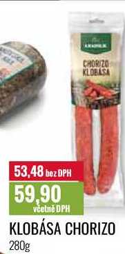 KLOBÁSA CHORIZO 280g 