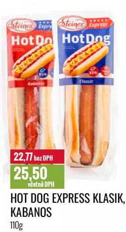 HOT DOG EXPRESS KLASIK, KABANOS 110g