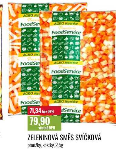 ZELENINOVÁ SMĚS SVÍČKOVÁ proužky, kostky, 2,5kg