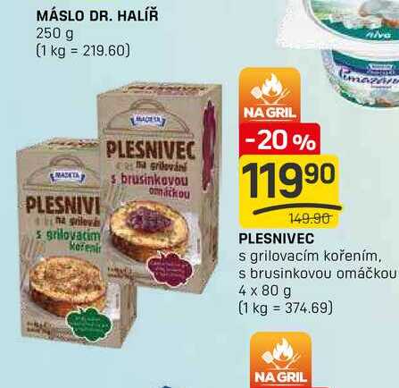PLESNIVEC s grilovacím kořením, s brusinkovou omáčkou 4 x 80 g 