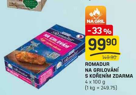 ROMADUR NA GRILOVÁNÍ S KOŘENÍM ZDARMA 4 x 100g