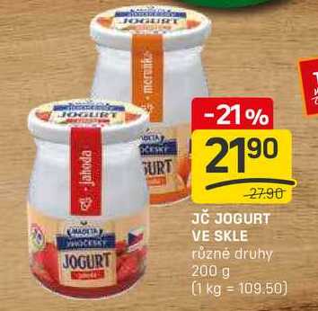 JČ JOGURT VE SKLE různé druhy 200 g