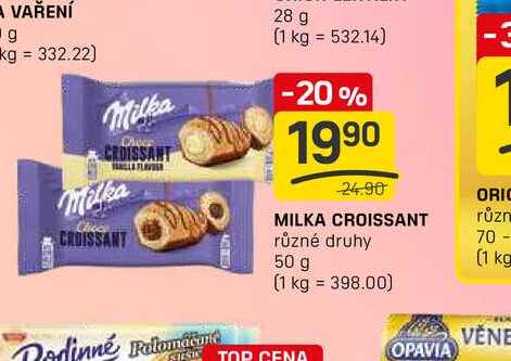MILKA CROISSANT různé druhy 50 g