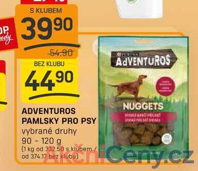 ADVENTUROS PAMLSKY PRO PSY vybrané druhy 90-120 g 