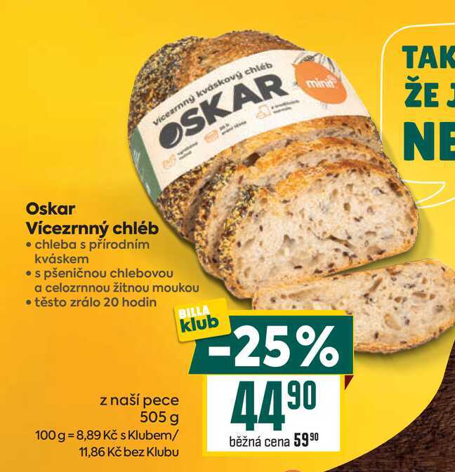 Oskar Vícezrnný chléb 505g 