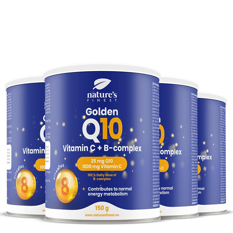 Golden Q10 2+2 | anti-agingová formula | Koenzym Q10 | Vitamin C | Vitamíny skupiny B | Proti oxidativnímu poškození | Nápoj v prášku |