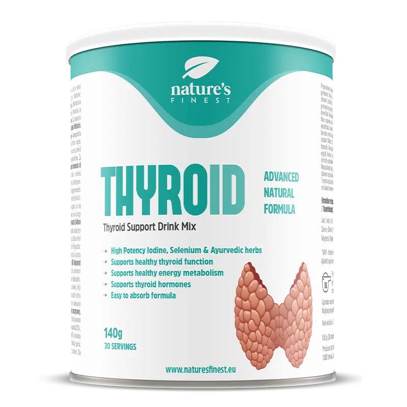 Thyroid Support nápoj | Citronová chuť | Jód Selen | Normální funkce štítné žlázy | L-tyrosin | Ashwagandha