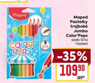 Maped Pastelky trojboké Jumbo Color'Peps sada 12 ks 1 balení