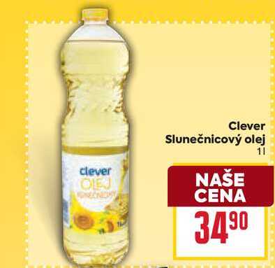 Clever Slunečnicový olej 1l