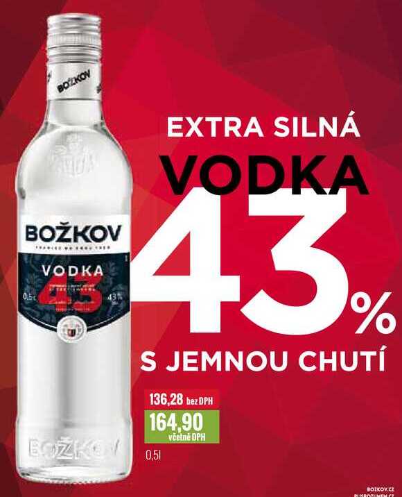 BOŽKOV VODKA 43 0,5l
