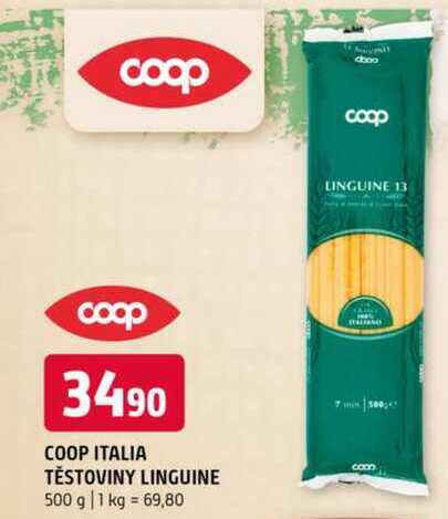 COOP ITALIA TĚSTOVINY LINGUINE 500 g
