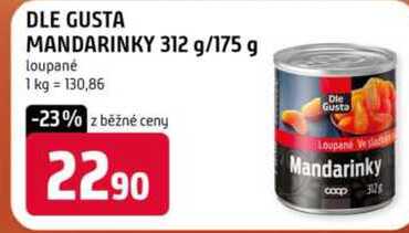 DLE GUSTA MANDARINKY 312 g/175 g