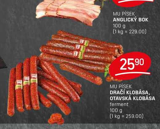 DRAČÍ KLOBÁSA, OTAVSKÁ KLOBÁSA ferment 100g