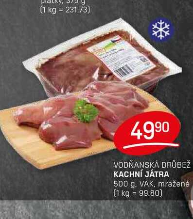 KACHNÍ JÁTRA 500 g. VAK, mražené 
