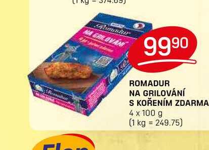 ROMADUR NA GRILOVÁNÍ S KOŘENÍM ZDARMA 4 x 100g