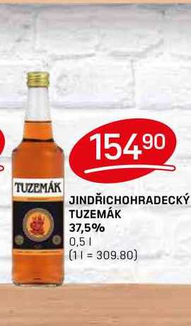JINDŘICHOHRADECKÝ TUZEMÁK 37,5% 0,5l