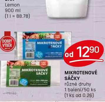 MIKROTENOVÉ SÁČKY různé druhy 1 balení/50 ks  