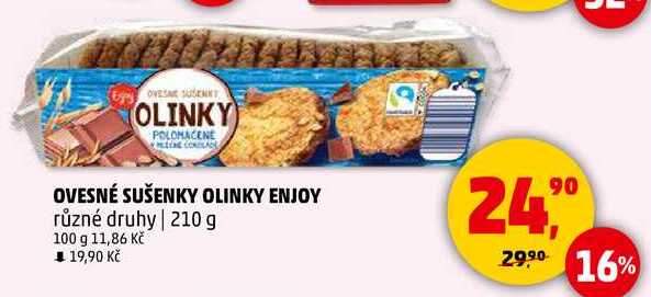 OVESNÉ SUŠENKY OLINKY ENJOY různé druhy, 210 g