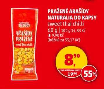 PRAŽENÉ ARAŠÍDY NATURALIA DO KAPSY sweet thai, 60 g