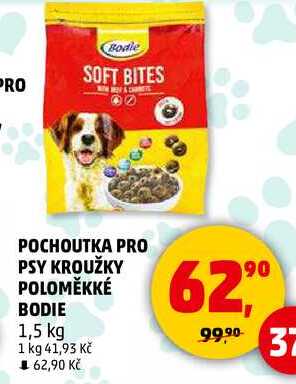 POCHOUTKA PRO PSY KROUŽKY POLOMĚKKÉ BODIE, 1,5 kg 