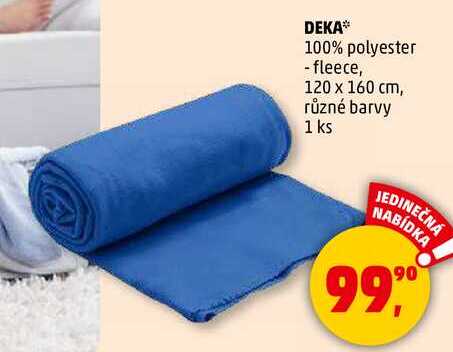 DEKA 100% polyester - fleece, 120 x 160 cm, různé barvy, 1 ks  