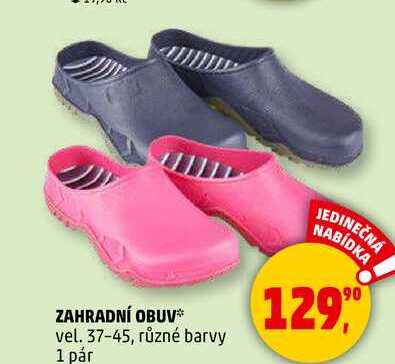 ZAHRADNÍ OBUV vel. 37-45, různé barvy, 1 pár 