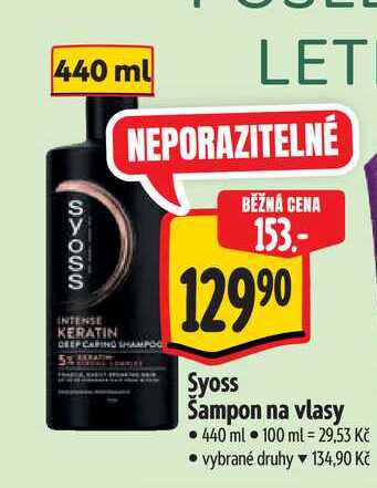  Syoss Sampon na vlasy 440 ml  ,90 Kč 