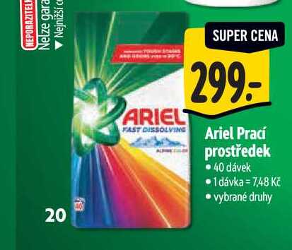  Ariel Prací prostředek  40 dávek 