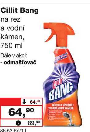 Cillit Bang na rez a vodní kámen, 750 ml 