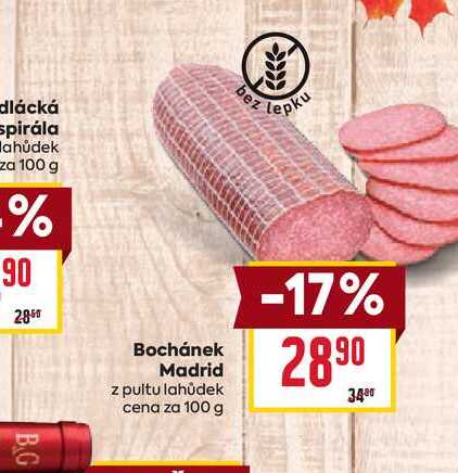 Bochánek Madrid z pultu lahůdek cena za 100 g