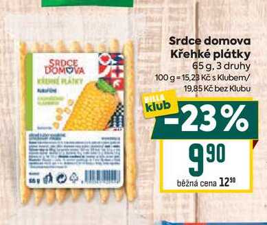 Srdce domova Křehké plátky 65 g